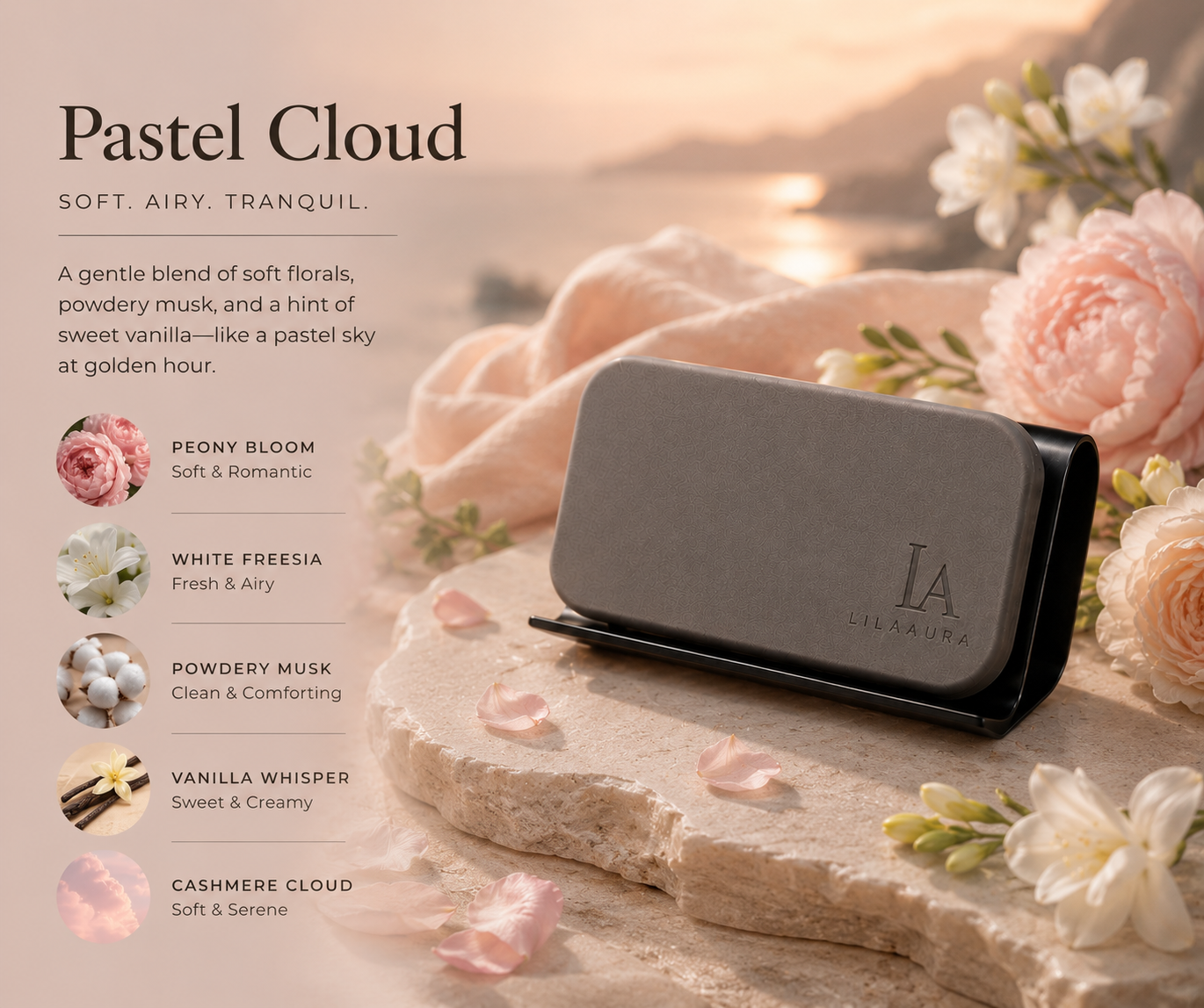 Lila Aura Stone Car Freshener